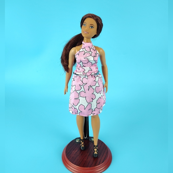 Mattel Curvy Barbie Doll #66 Beautiful Butterflies Burgundy Hair Redressed VG - Picture 4 of 12